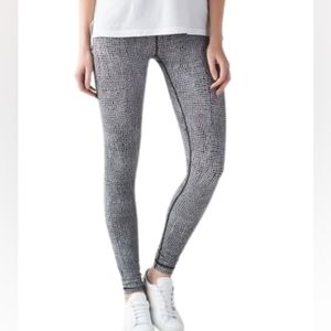 Lululemon Wunder Under III Fall Net Black/White